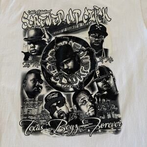 DJ Screw Screwed Up Click Houston Rap Graphic Tee Fat Pat Big Moe Pimp C 2XL